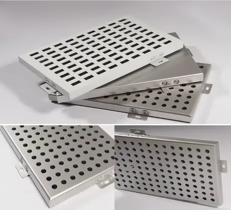Panneau métallique perforé en aluminium AA6063 à trous à emboutissage 3D, fournisseur
