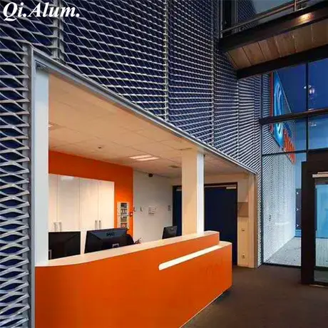panneaux de façade en tôle métallique expansée décorative murale
