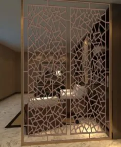 Panneau de façade en aluminium à découpe laser pour rideau métallique intérieur — Foshan Qi Aluminum Decorative Materials Co. Ltd