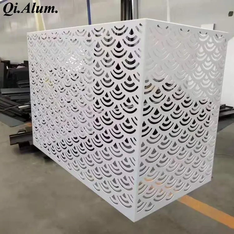 Habillages décoratifs en aluminium pour climatiseur extérieur — Solution de climatisation extérieure — Foshan Qi Aluminum Decorative Materials Co. Ltd