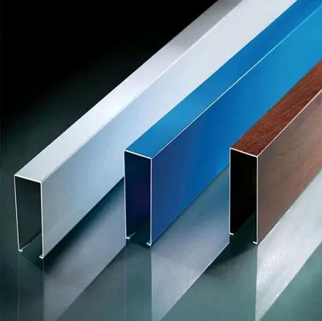 Plafond en aluminium tube en aluminium type U pour salles de réunion et hôtels