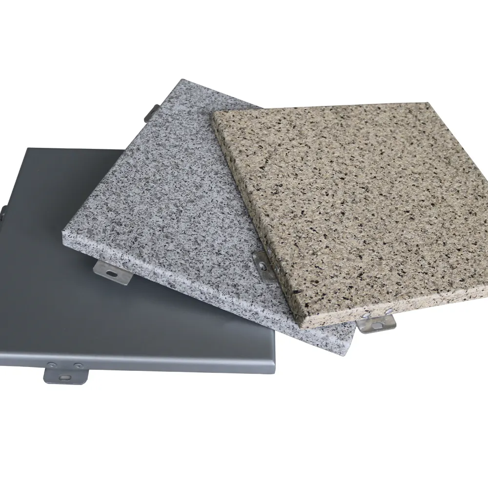 Panneau plein en aluminium à finition pierre — Foshan Qi Aluminum Decorative Materials Co., Ltd