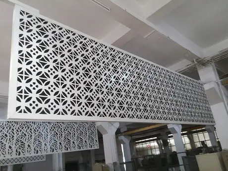 Panneau de revêtement mural décoratif alu perforé 3D
