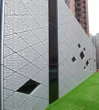 Panneau décoratif en aluminium perforé pour façade — Foshan Qi Aluminum Decorative Materials Co. Ltd