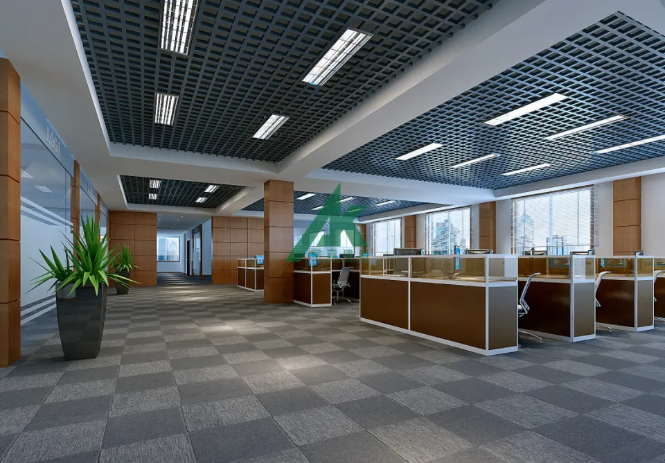 Plaques de plafond en aluminium perforé couleur cuivre AA1050 intérieur peint — Foshan Qi Aluminum Decorative Materials Co., Ltd
