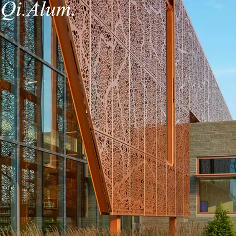 Feuilles en aluminium perforé décoratives, panneaux métalliques pour applications architecturales
