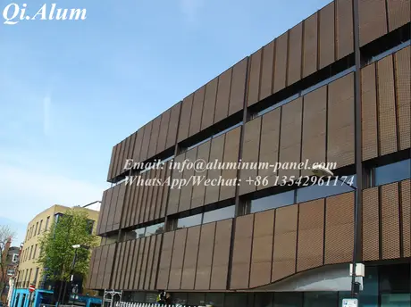 panneau en aluminium décoratif en maille, panneau en aluminium perforé