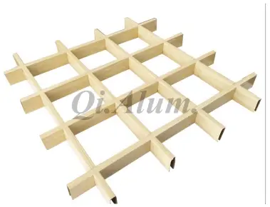 Plaques de plafond métalliques suspendues, système de grille en barre T en aluminium