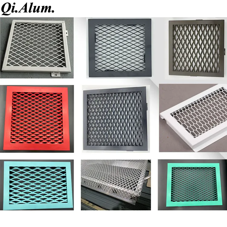 2020 Panneaux en maille métallique décorative à petits trous personnalisés, usine en Chine — Foshan Qi Aluminum Decorative Materials Co., Ltd