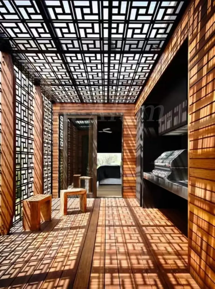 Panneaux en aluminium lamellés pour jardin de haute qualité pour extérieur de bâtiment — Foshan Qi Aluminum Decorative Materials Co. Ltd
