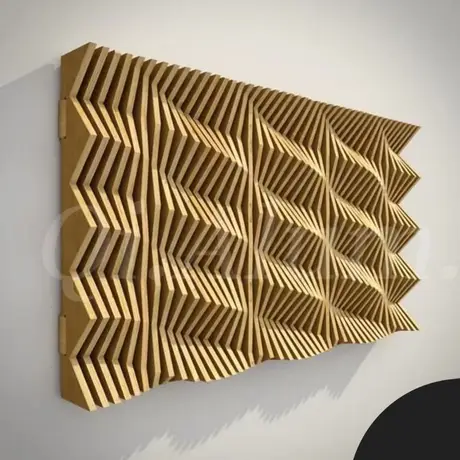 Revêtement mural en aluminium 3D ondulé sur mesure pour décoration murale intérieure vue 2