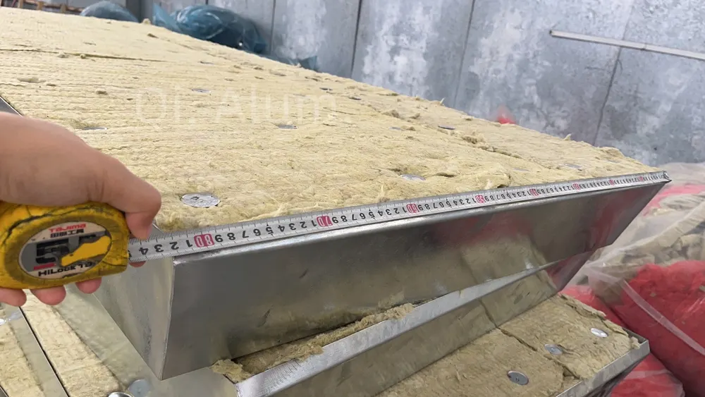 Produits de matériaux de construction ignifuges avec contre-plaque GI offrant un bon effet d'isolation thermique — Foshan Qi Aluminum Decorative Materials Co. Ltd