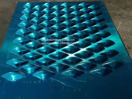 Panneau en aluminium écailles de poisson de 3 mm, design élégant pour travaux de revêtement de mur-rideau, vue 6