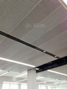 Panneaux de plafond en grille métallique perforée en aluminium pour mur décoratif vue 5