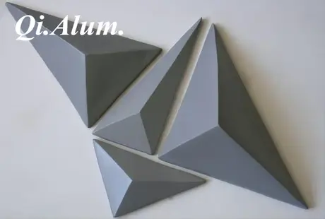 Panneaux de revêtement extérieur 3D en aluminium pour décoration de façade — Mur-rideau en aluminium