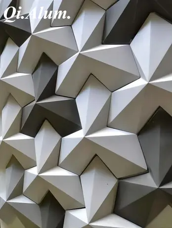 Panneau mural en bande aluminium 3D pour intérieur/extérieur