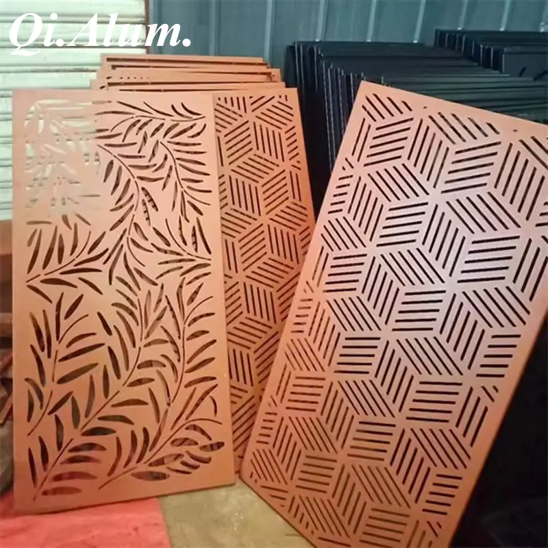 Panneau décoratif en aluminium à découpe laser avec revêtement poudre — Foshan Qi Aluminum Decorative Materials Co. Ltd