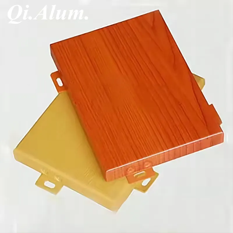 Panneaux décoratifs extérieurs sur mesure en aluminium pour mur-rideau d'immeuble de bureau — Foshan Qi Aluminum Decorative Materials Co. Ltd