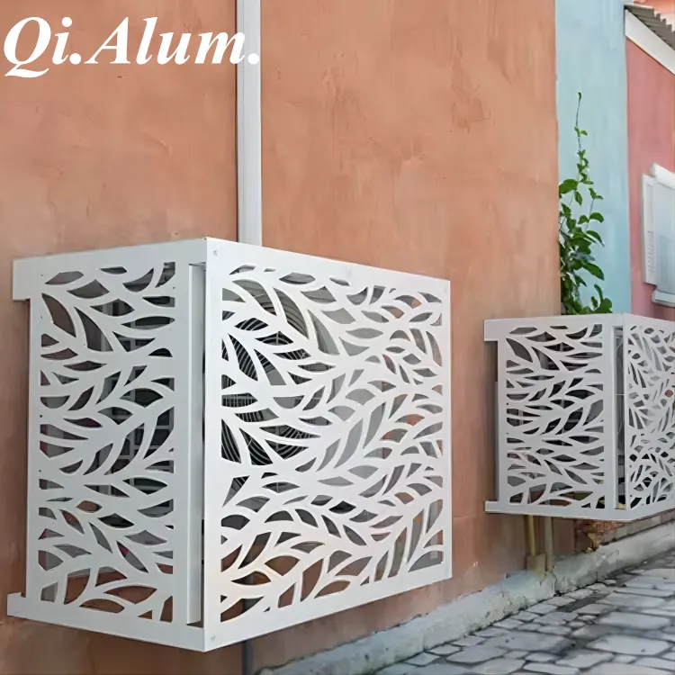 Couverture extérieure personnalisée pour climatiseur en aluminium, couverture AC en aluminium — Foshan Qi Aluminum Decorative Materials Co., Ltd