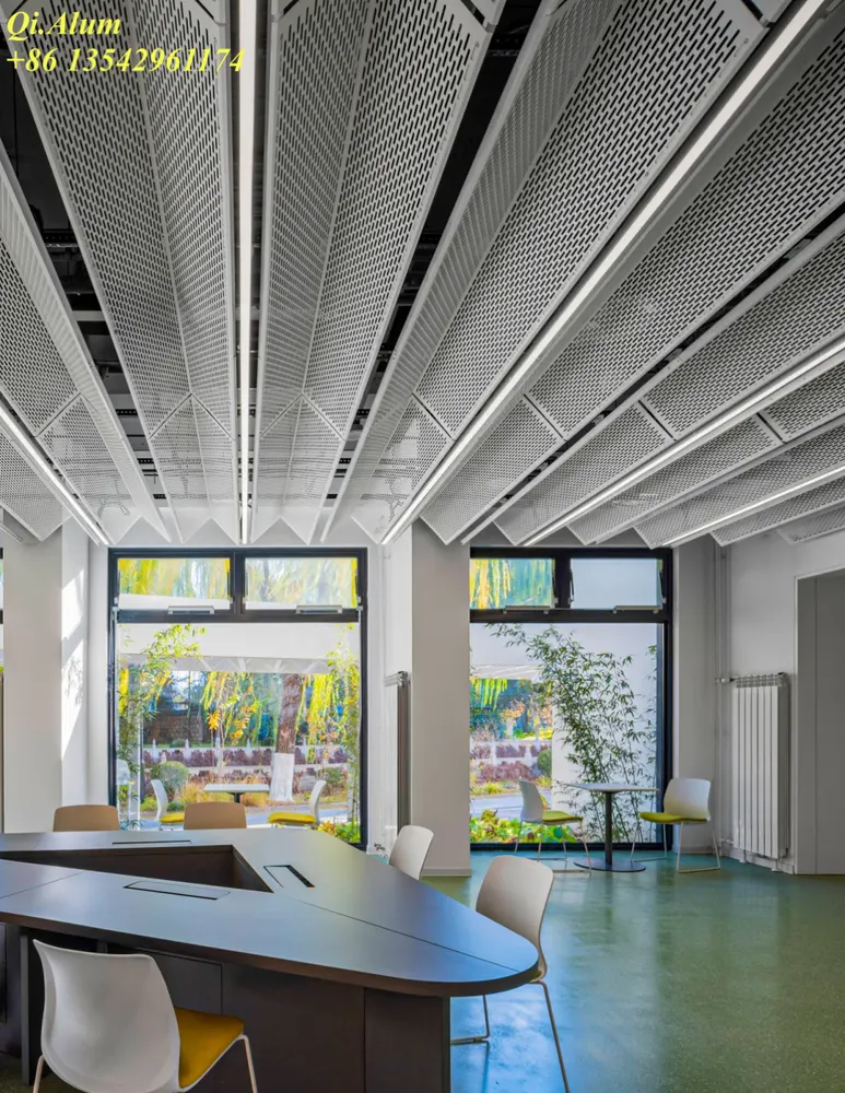 Panneaux de plafond perforés conçus pour les idées des architectes — Foshan Qi Aluminum Decorative Materials Co., Ltd