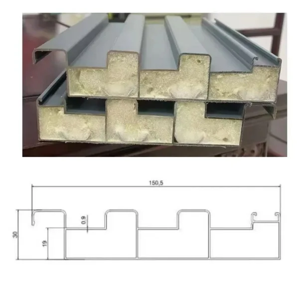 Toiture aluminium isolante type Grande Muraille installée sur une toiture métallique